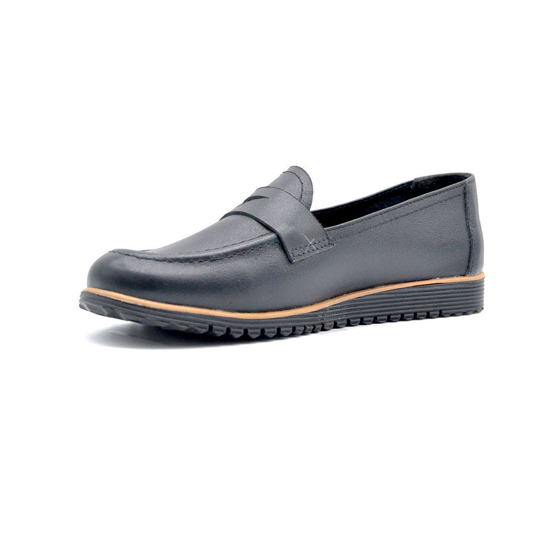 شوبوكس — شوبوكس | زحاف 1سم طبي جلد طبيعي — موديل 52 — أسود — زاوية 3 — womens shoes iraq