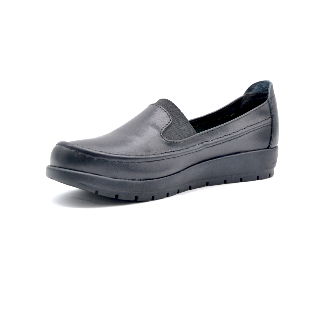 شوبوكس — شوبوكس | زحاف 2سم طبي جلد طبيعي — موديل 53 — أسود — زاوية 3 — womens shoes iraq