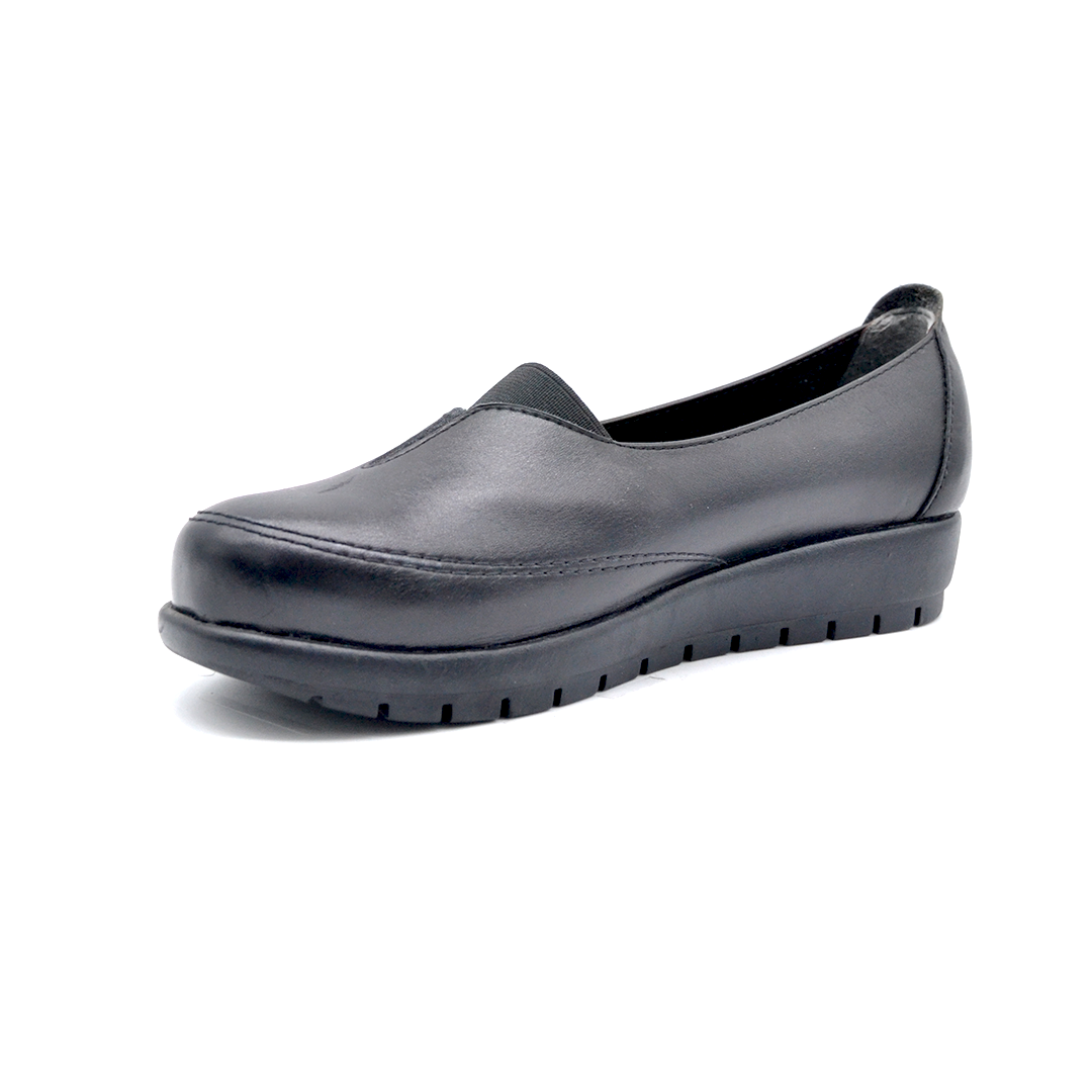 شوبوكس — شوبوكس | زحاف 2سم طبي جلد طبيعي — موديل 54 — أسود — زاوية 3 — womens shoes iraq