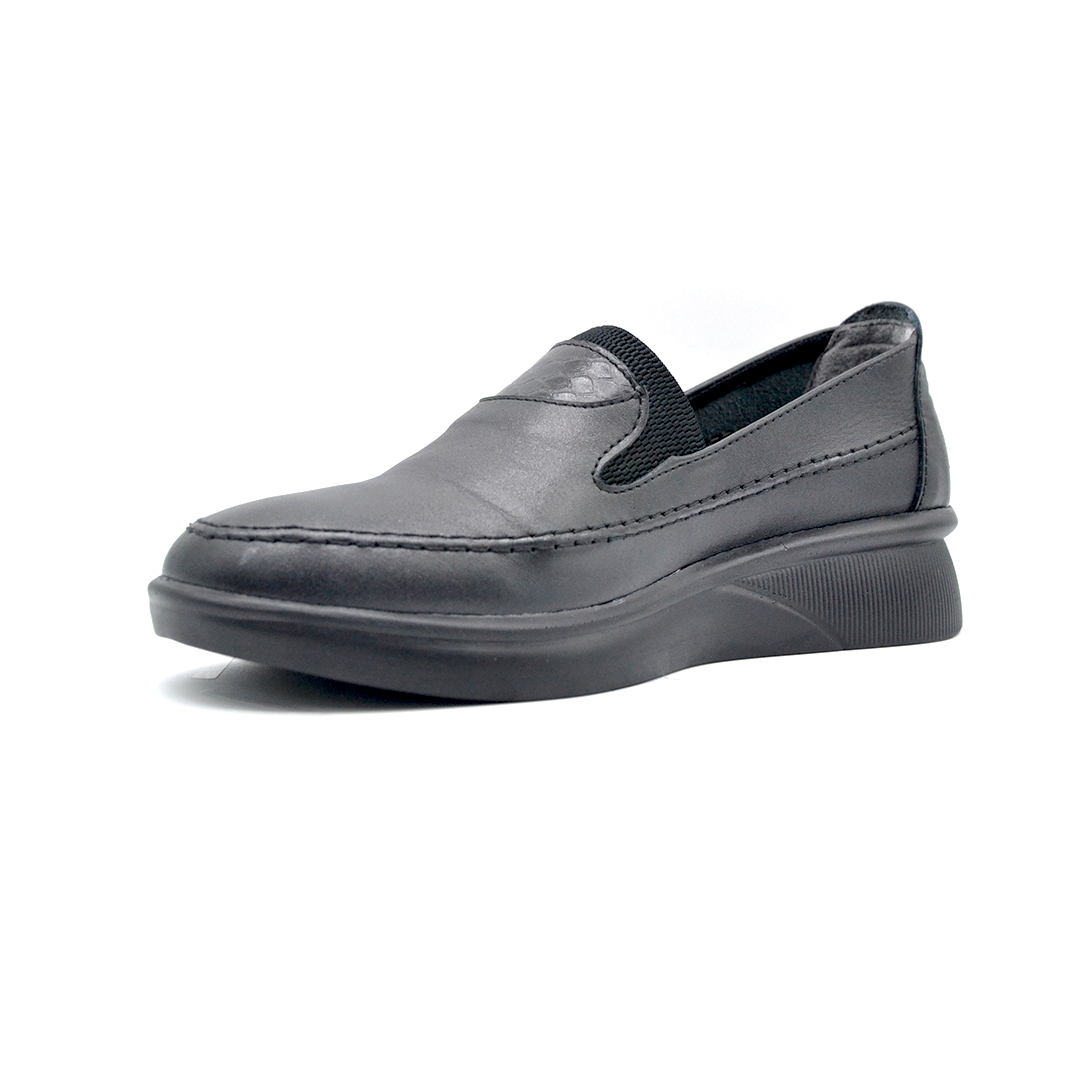 شوبوكس — شوبوكس | زحاف 1سم طبي جلد طبيعي — موديل 94 — أسود — زاوية 3 — womens shoes iraq