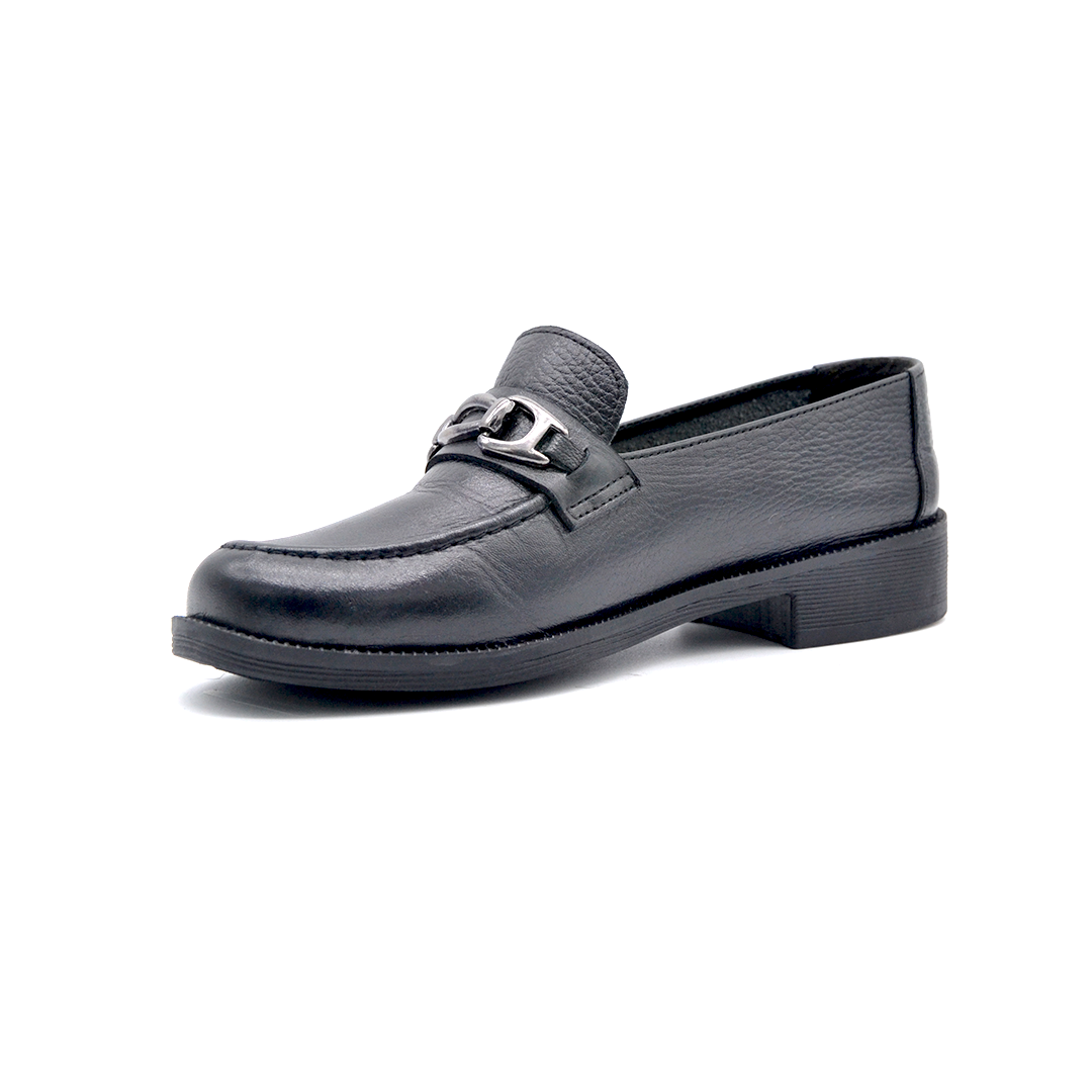 شوبوكس — شوبوكس | حذاء بكعب 3سم طبي جلد طبيعي — موديل 03 — أسود — زاوية 3 — womens shoes iraq
