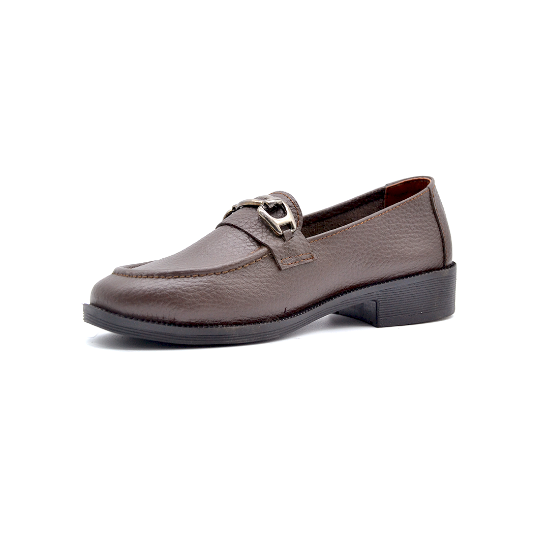 شوبوكس — شوبوكس | حذاء بكعب 3سم طبي جلد طبيعي — موديل 03 — بني — زاوية 3 — womens shoes iraq