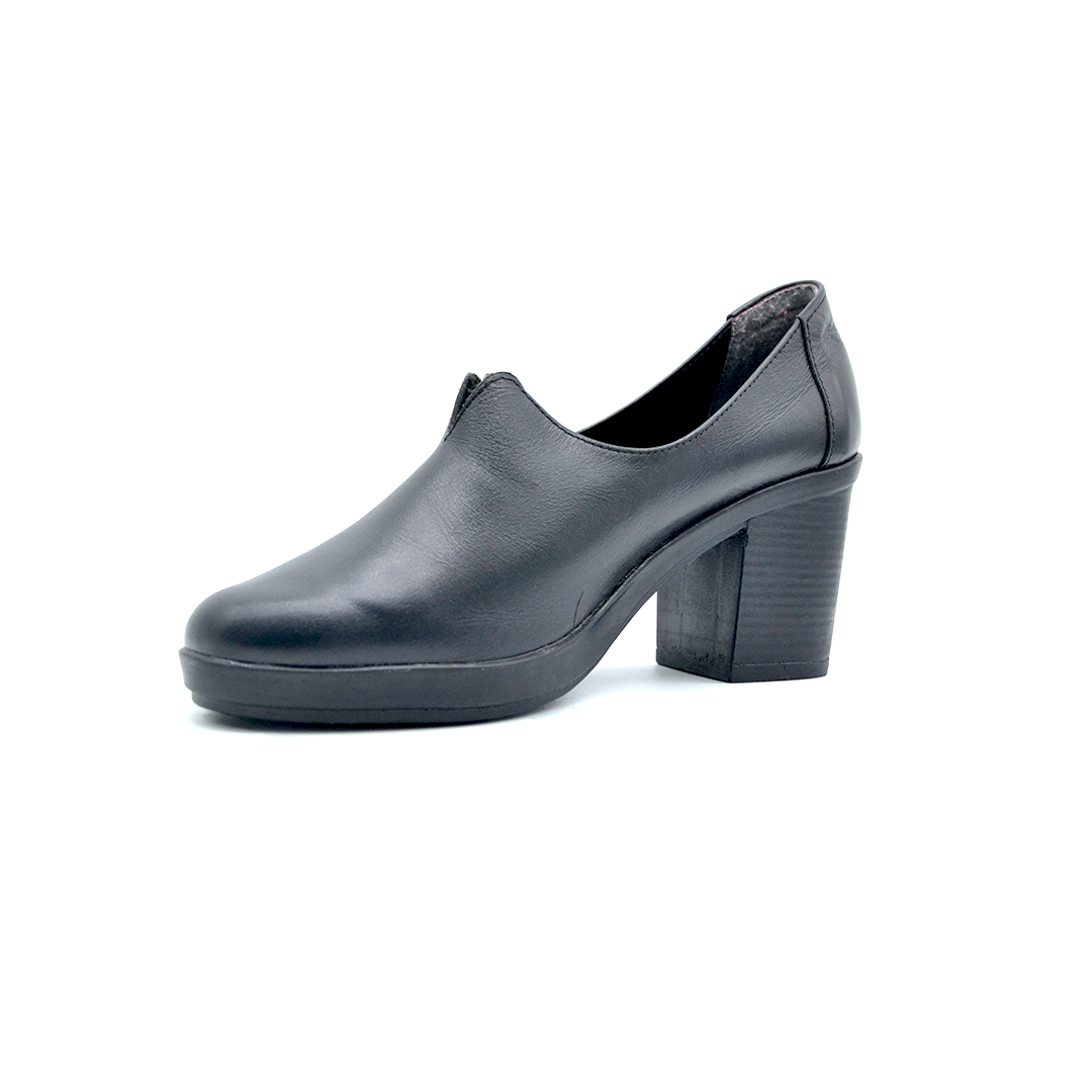 شوبوكس — شوبوكس | حذاء بكعب 7سم طبي جلد طبيعي — موديل 20 — أسود — زاوية 3 — womens shoes iraq