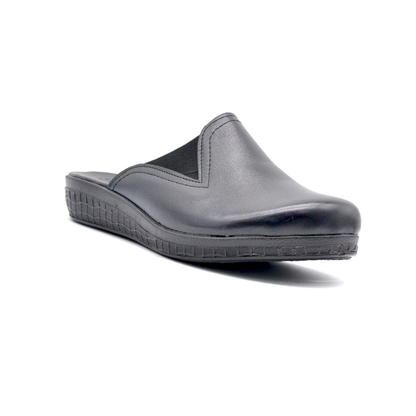 شوبوكس، حذاء سابو طبي، كعب 2 سم، جلد طبيعي، موديل 75، أسود، زاوية 2